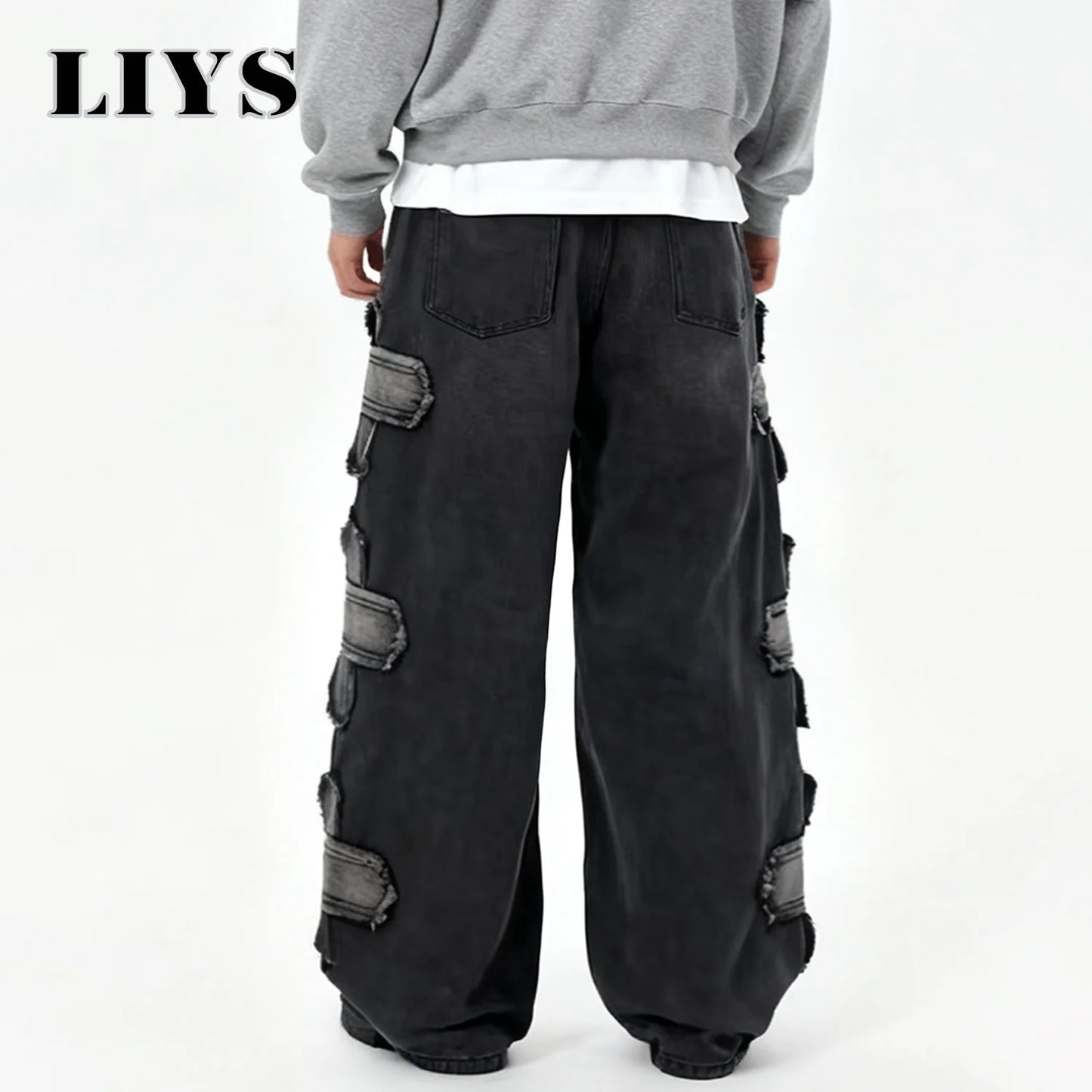 Black Baggy Wide Leg Jeans